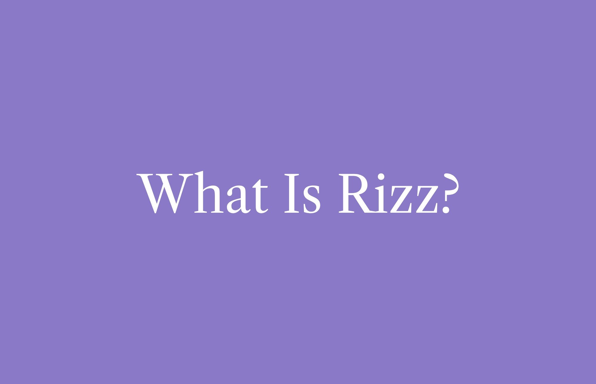 rizz meaning