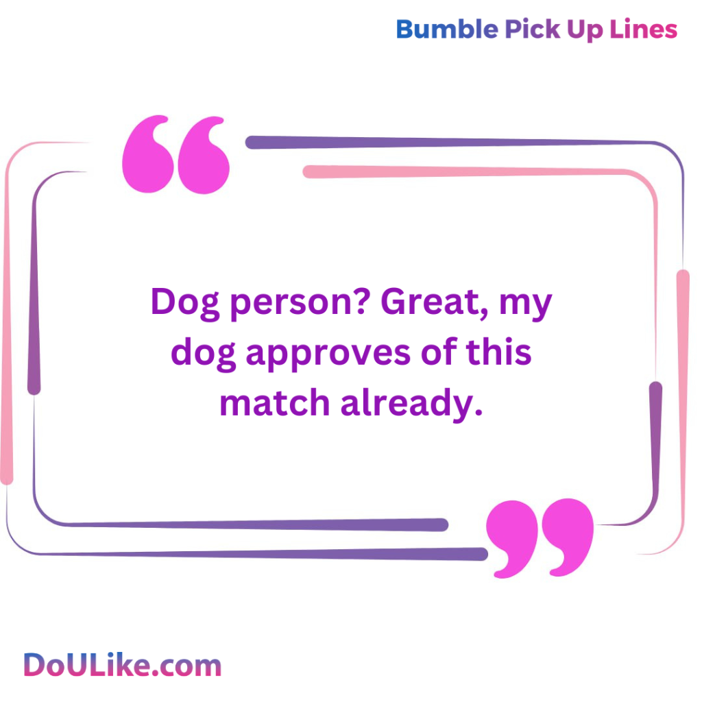 Dog person? Great, my dog approves of this match already.