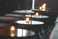 table with candles